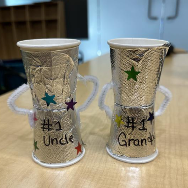 6 Two Father's Day trophy crafts.