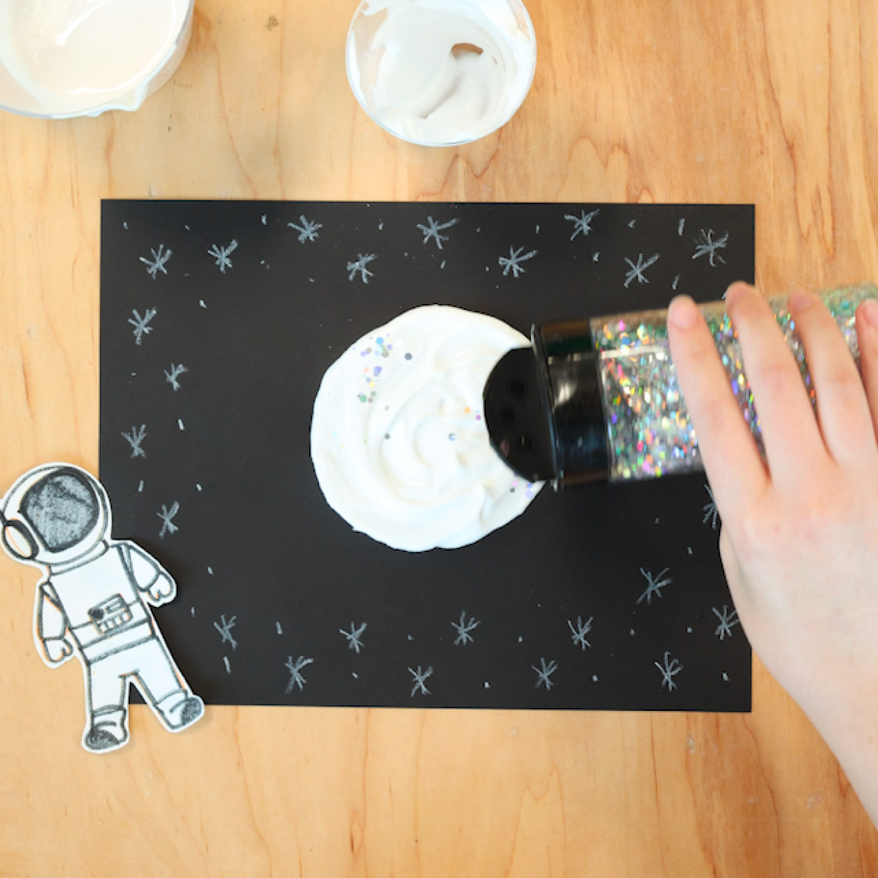 Add glitter to paint