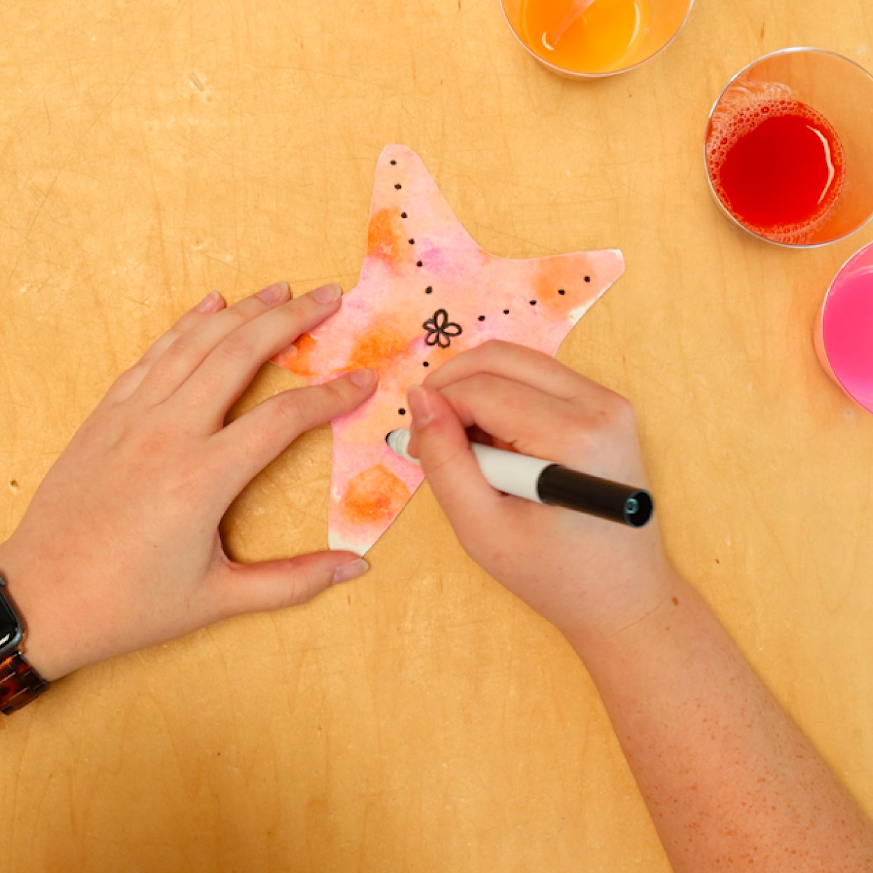 Black marker details