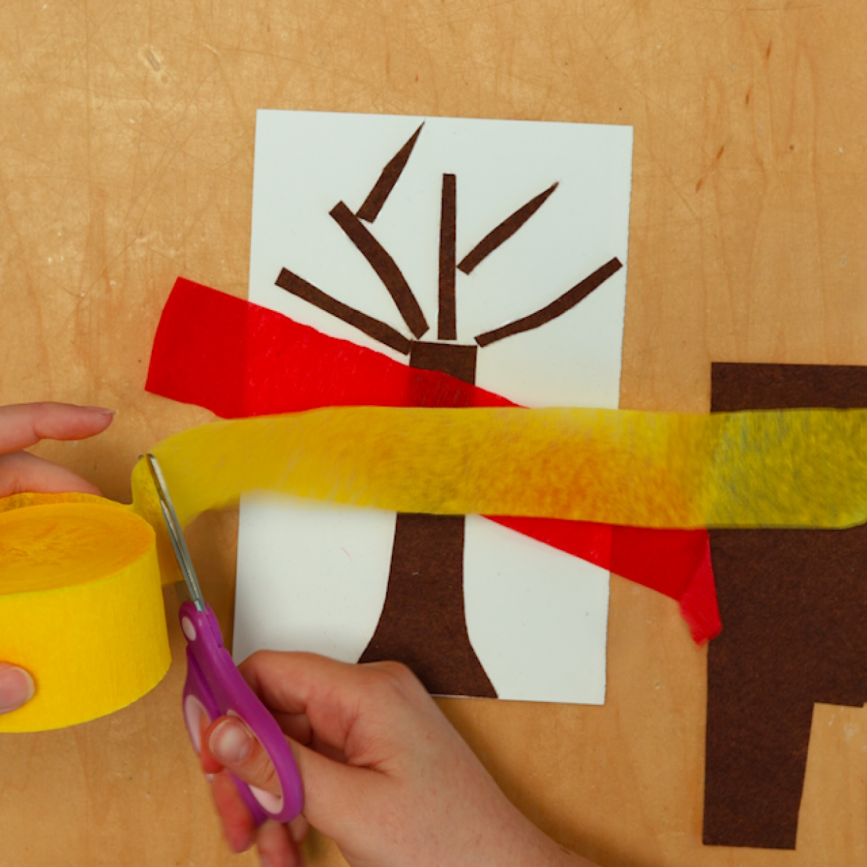 Cut and crinkle tissue paper