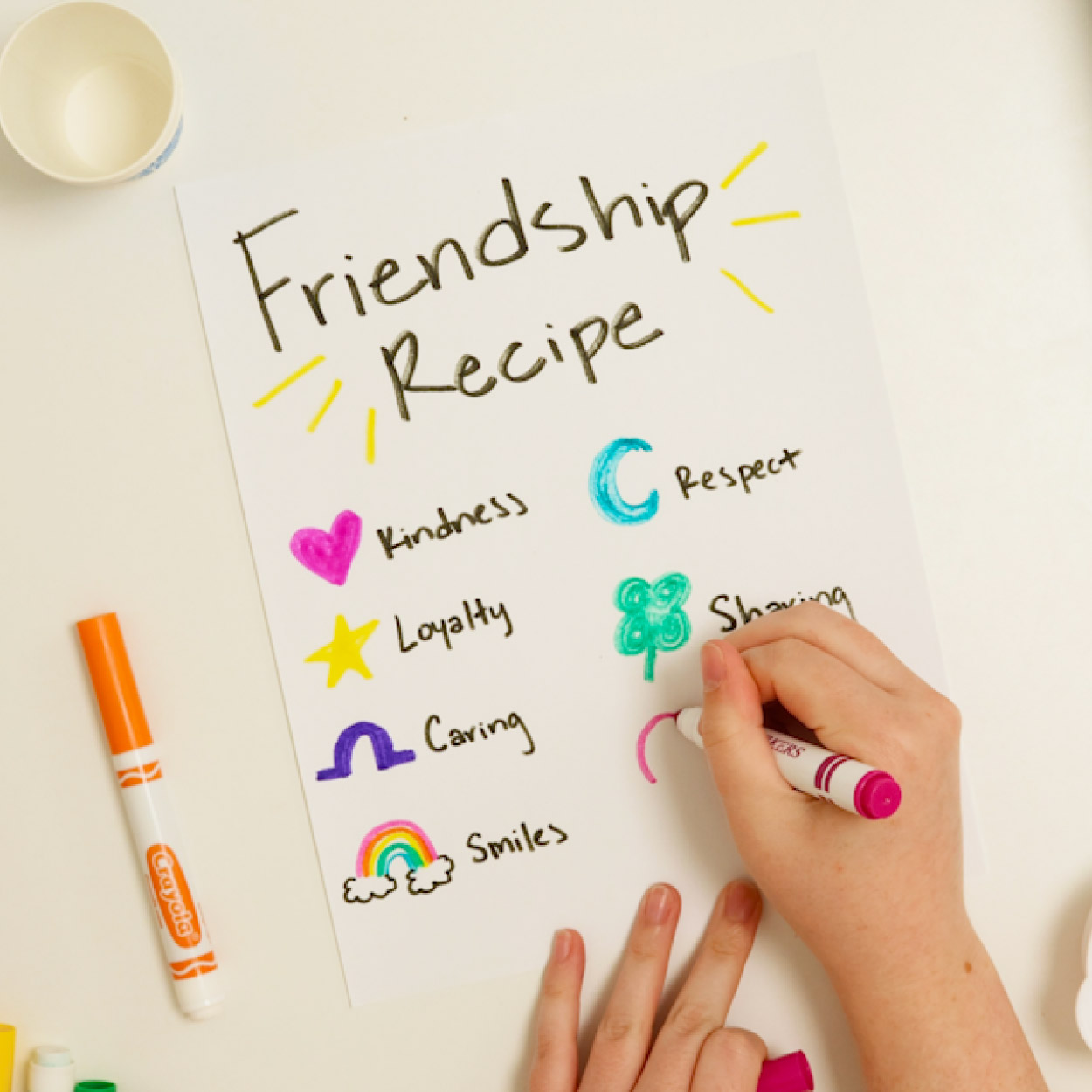 Write out your own Friendship Recipe ingredients.