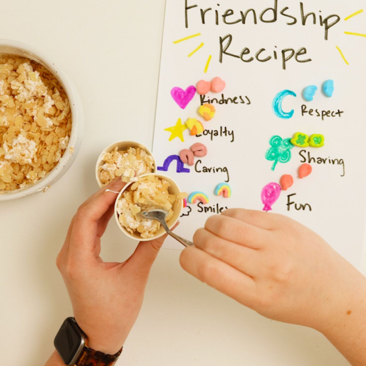 Scoop the mixture into a cup or on a plate