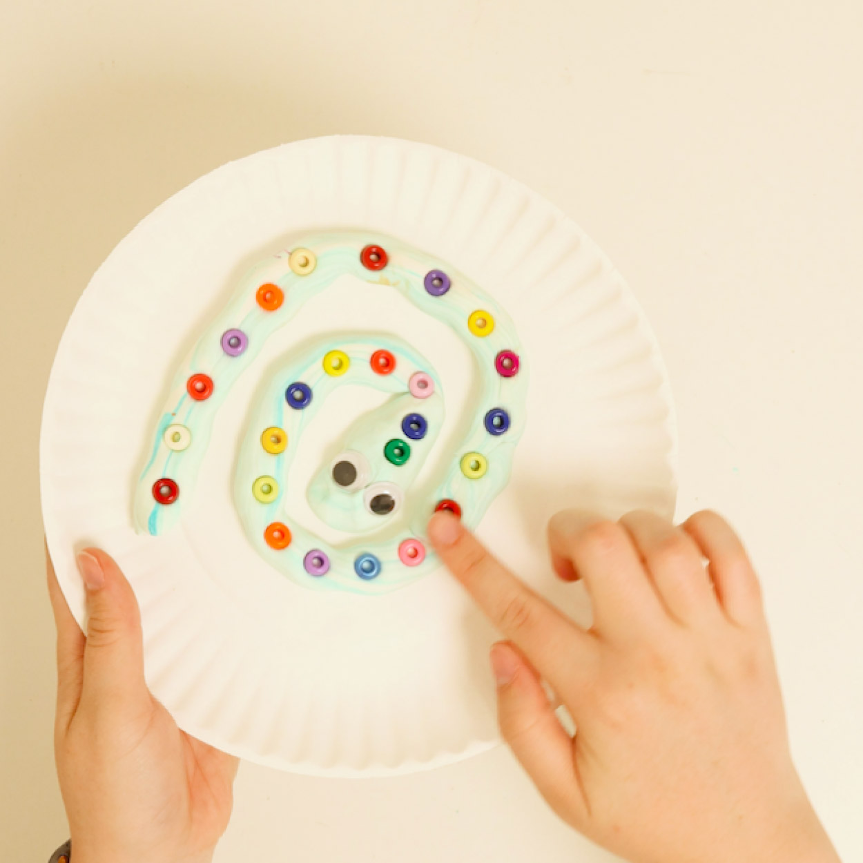 Sensory Step-10 Clay sensory snake craft