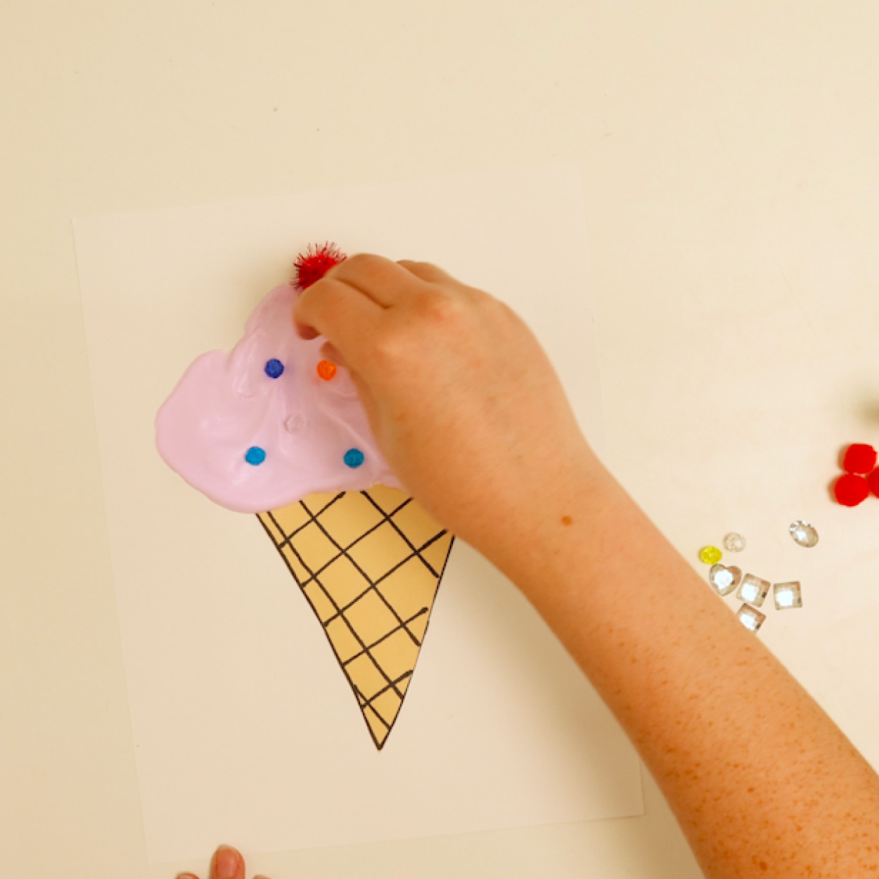 Add ice cream "toppings" to your ice cream